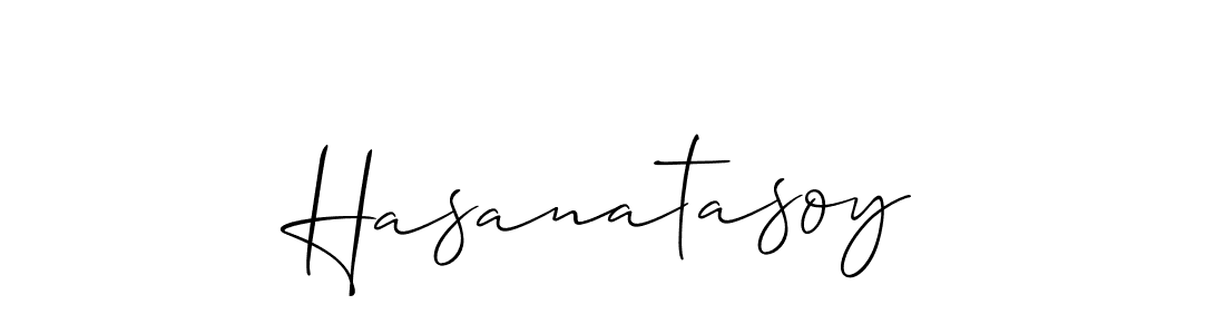 How to make Hasanatasoy name signature. Use Allison_Script style for creating short signs online. This is the latest handwritten sign. Hasanatasoy signature style 2 images and pictures png