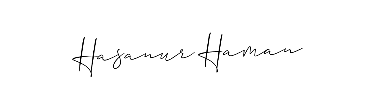 How to make Hasanur Haman name signature. Use Allison_Script style for creating short signs online. This is the latest handwritten sign. Hasanur Haman signature style 2 images and pictures png