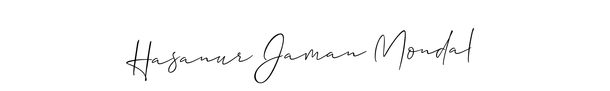 Hasanur Jaman Mondal stylish signature style. Best Handwritten Sign (Allison_Script) for my name. Handwritten Signature Collection Ideas for my name Hasanur Jaman Mondal. Hasanur Jaman Mondal signature style 2 images and pictures png