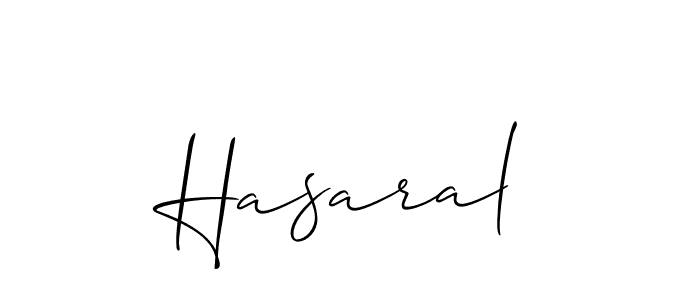 It looks lik you need a new signature style for name Hasaral. Design unique handwritten (Allison_Script) signature with our free signature maker in just a few clicks. Hasaral signature style 2 images and pictures png