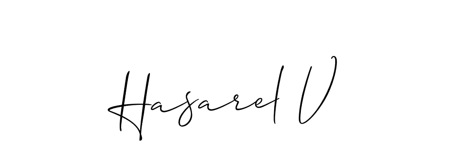 How to Draw Hasarel V signature style? Allison_Script is a latest design signature styles for name Hasarel V. Hasarel V signature style 2 images and pictures png