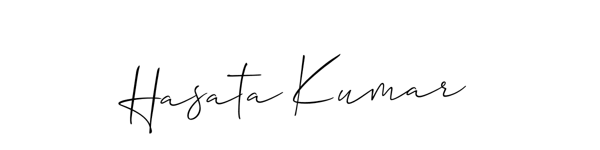 Make a beautiful signature design for name Hasata Kumar. With this signature (Allison_Script) style, you can create a handwritten signature for free. Hasata Kumar signature style 2 images and pictures png