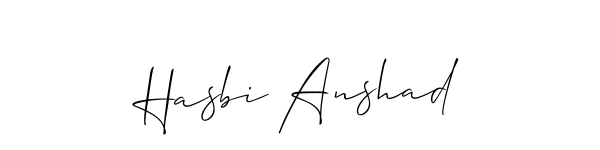 Make a beautiful signature design for name Hasbi Anshad. Use this online signature maker to create a handwritten signature for free. Hasbi Anshad signature style 2 images and pictures png