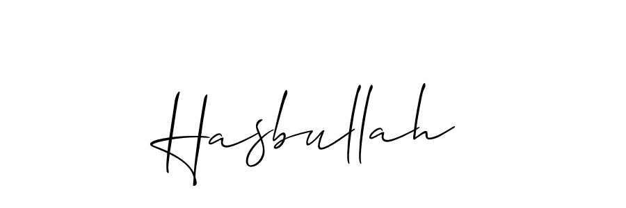 Make a beautiful signature design for name Hasbullah. With this signature (Allison_Script) style, you can create a handwritten signature for free. Hasbullah signature style 2 images and pictures png