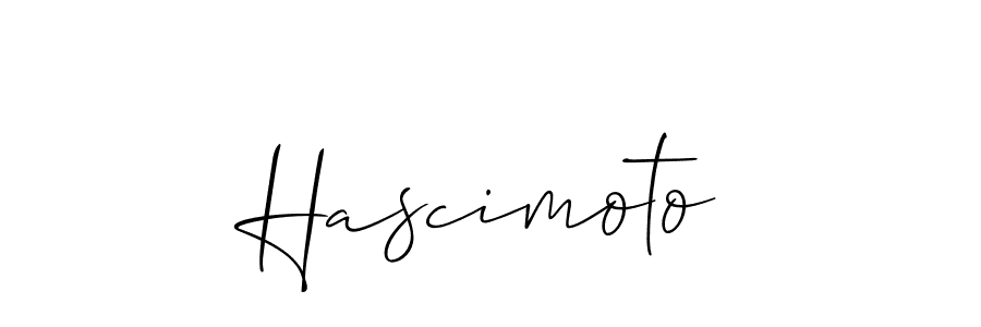 Design your own signature with our free online signature maker. With this signature software, you can create a handwritten (Allison_Script) signature for name Hascimoto. Hascimoto signature style 2 images and pictures png