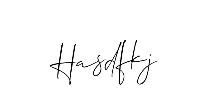 Allison_Script is a professional signature style that is perfect for those who want to add a touch of class to their signature. It is also a great choice for those who want to make their signature more unique. Get Hasdfkj name to fancy signature for free. Hasdfkj signature style 2 images and pictures png