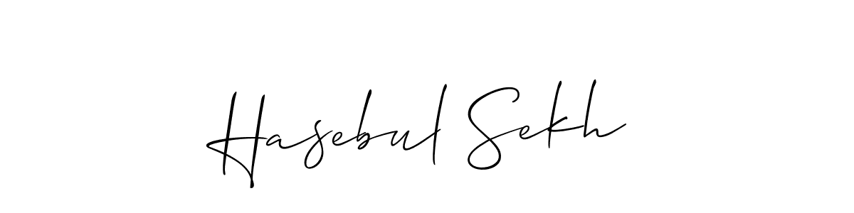 Also You can easily find your signature by using the search form. We will create Hasebul Sekh name handwritten signature images for you free of cost using Allison_Script sign style. Hasebul Sekh signature style 2 images and pictures png