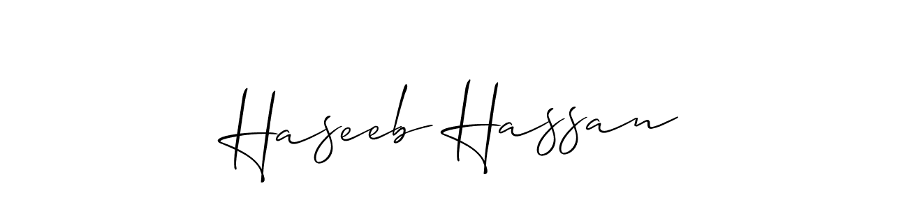 Haseeb Hassan stylish signature style. Best Handwritten Sign (Allison_Script) for my name. Handwritten Signature Collection Ideas for my name Haseeb Hassan. Haseeb Hassan signature style 2 images and pictures png
