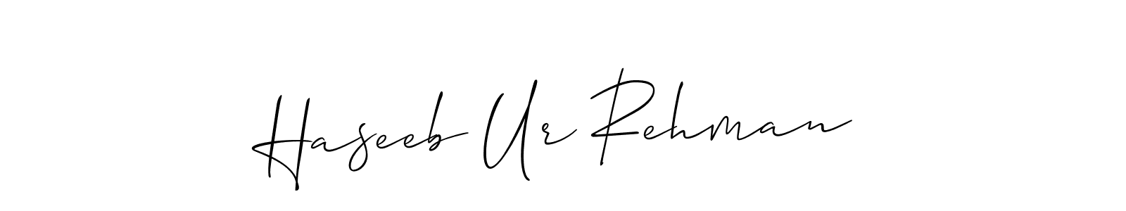 The best way (Allison_Script) to make a short signature is to pick only two or three words in your name. The name Haseeb Ur Rehman include a total of six letters. For converting this name. Haseeb Ur Rehman signature style 2 images and pictures png
