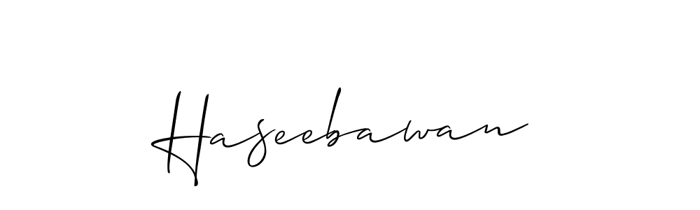 How to Draw Haseebawan signature style? Allison_Script is a latest design signature styles for name Haseebawan. Haseebawan signature style 2 images and pictures png