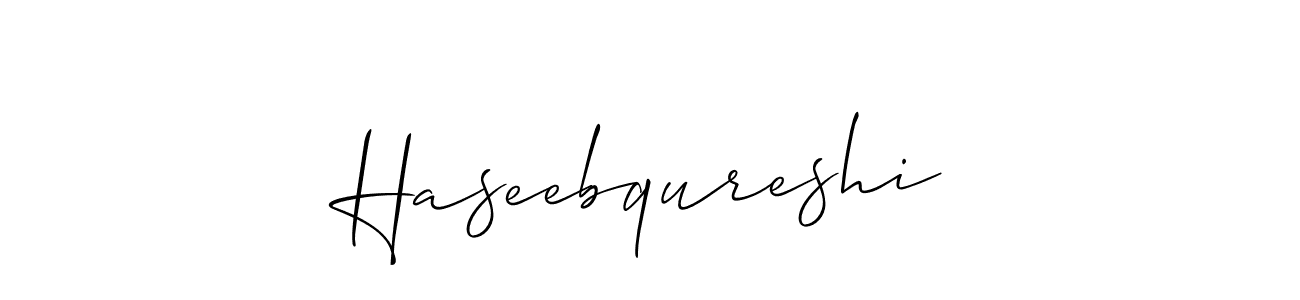 Haseebqureshi stylish signature style. Best Handwritten Sign (Allison_Script) for my name. Handwritten Signature Collection Ideas for my name Haseebqureshi. Haseebqureshi signature style 2 images and pictures png