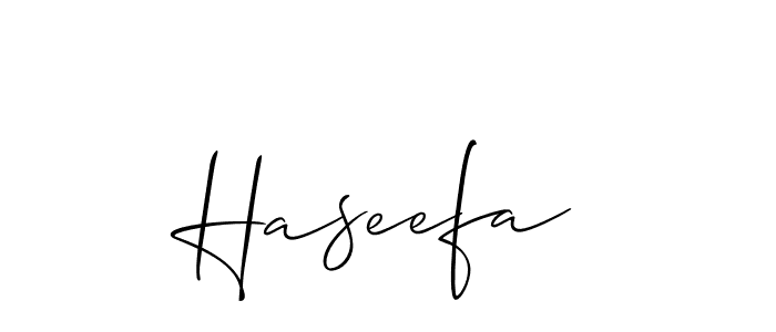 You should practise on your own different ways (Allison_Script) to write your name (Haseefa) in signature. don't let someone else do it for you. Haseefa signature style 2 images and pictures png