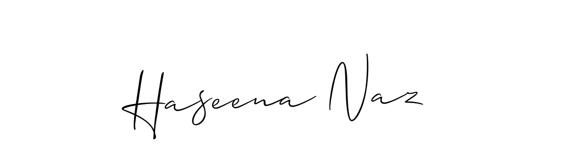How to make Haseena Naz name signature. Use Allison_Script style for creating short signs online. This is the latest handwritten sign. Haseena Naz signature style 2 images and pictures png