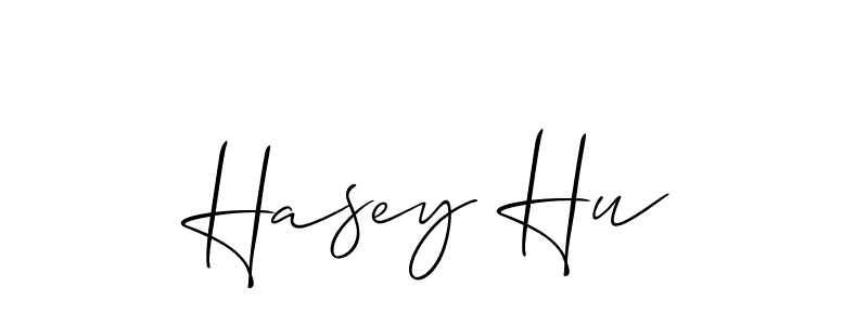 Also we have Hasey Hu name is the best signature style. Create professional handwritten signature collection using Allison_Script autograph style. Hasey Hu signature style 2 images and pictures png