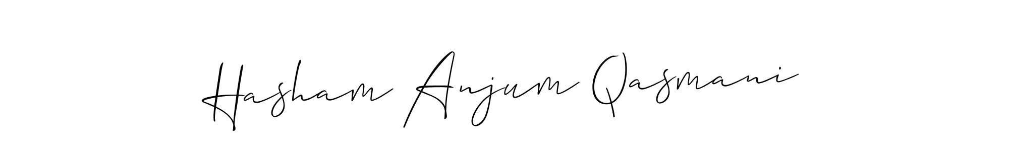 Design your own signature with our free online signature maker. With this signature software, you can create a handwritten (Allison_Script) signature for name Hasham Anjum Qasmani. Hasham Anjum Qasmani signature style 2 images and pictures png