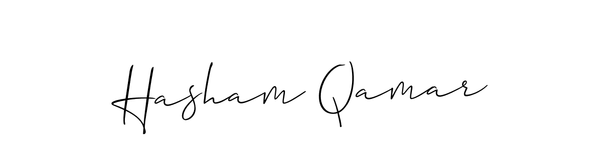 How to Draw Hasham Qamar signature style? Allison_Script is a latest design signature styles for name Hasham Qamar. Hasham Qamar signature style 2 images and pictures png