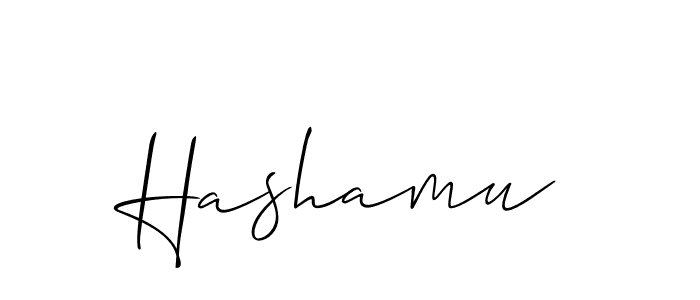 Make a beautiful signature design for name Hashamu. With this signature (Allison_Script) style, you can create a handwritten signature for free. Hashamu signature style 2 images and pictures png