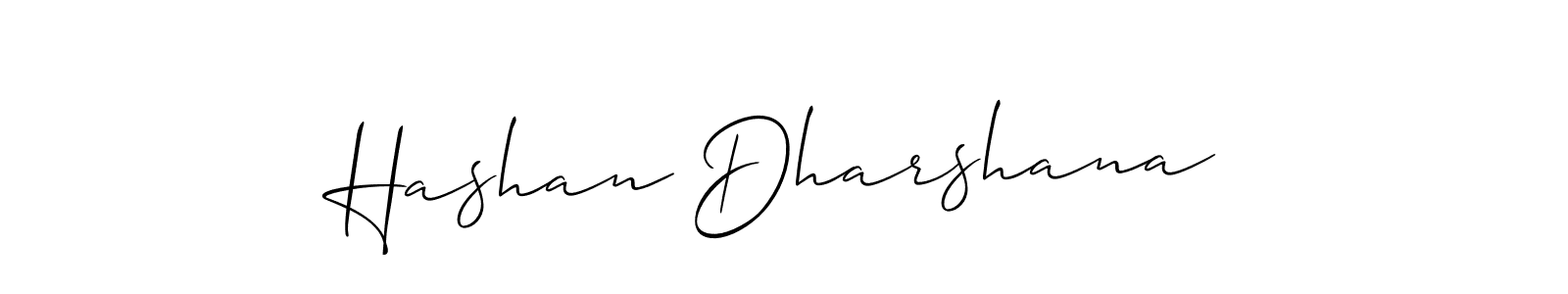 Design your own signature with our free online signature maker. With this signature software, you can create a handwritten (Allison_Script) signature for name Hashan Dharshana. Hashan Dharshana signature style 2 images and pictures png