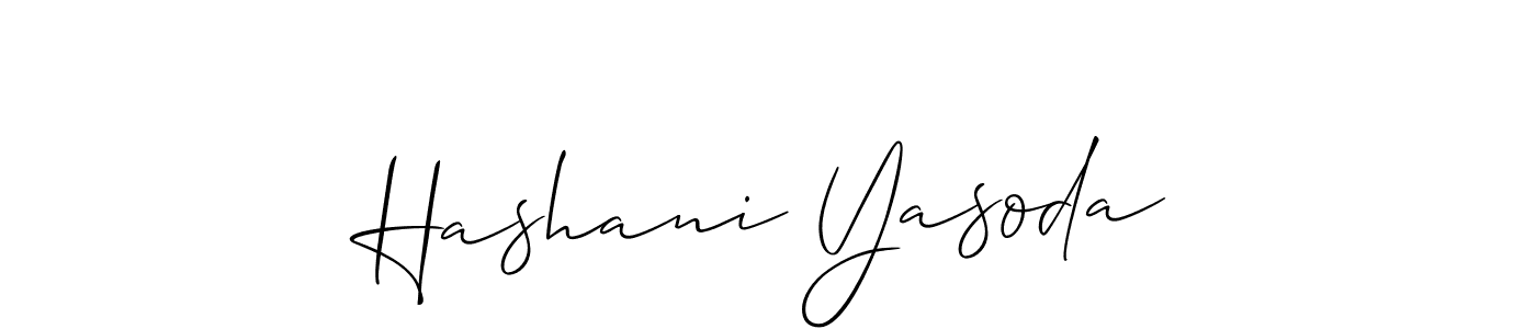 It looks lik you need a new signature style for name Hashani Yasoda. Design unique handwritten (Allison_Script) signature with our free signature maker in just a few clicks. Hashani Yasoda signature style 2 images and pictures png