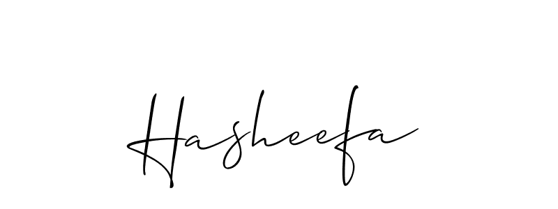 How to make Hasheefa signature? Allison_Script is a professional autograph style. Create handwritten signature for Hasheefa name. Hasheefa signature style 2 images and pictures png