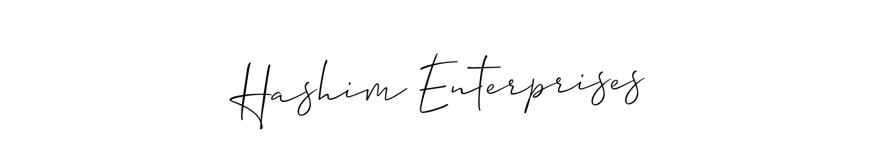 Design your own signature with our free online signature maker. With this signature software, you can create a handwritten (Allison_Script) signature for name Hashim Enterprises. Hashim Enterprises signature style 2 images and pictures png