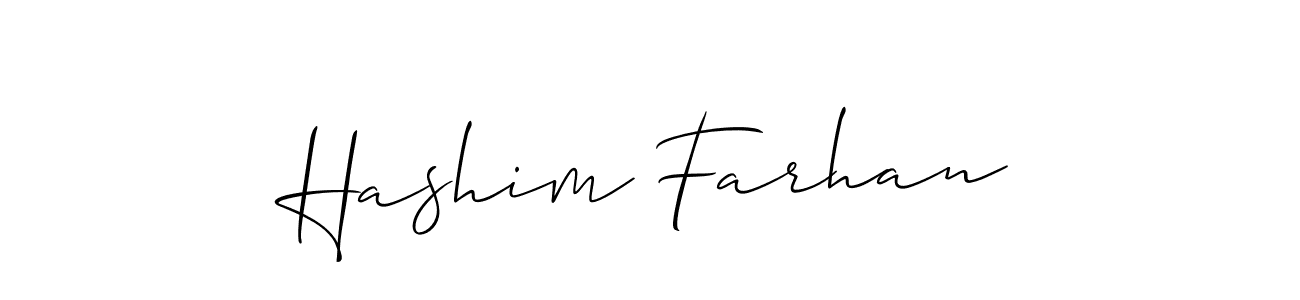 How to make Hashim Farhan name signature. Use Allison_Script style for creating short signs online. This is the latest handwritten sign. Hashim Farhan signature style 2 images and pictures png