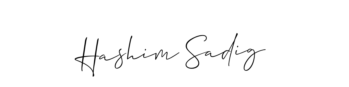 Make a short Hashim Sadig signature style. Manage your documents anywhere anytime using Allison_Script. Create and add eSignatures, submit forms, share and send files easily. Hashim Sadig signature style 2 images and pictures png