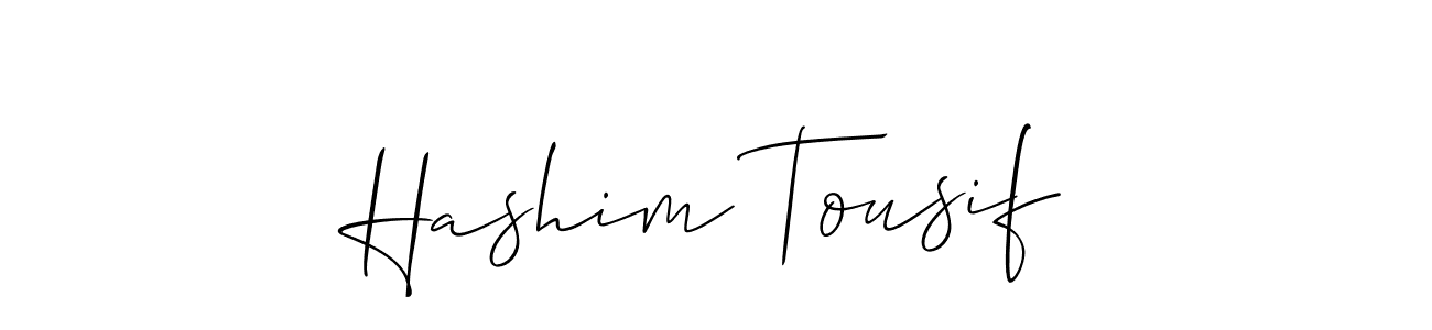 Make a short Hashim Tousif signature style. Manage your documents anywhere anytime using Allison_Script. Create and add eSignatures, submit forms, share and send files easily. Hashim Tousif signature style 2 images and pictures png