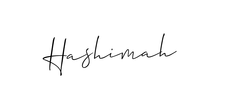 Make a beautiful signature design for name Hashimah. With this signature (Allison_Script) style, you can create a handwritten signature for free. Hashimah signature style 2 images and pictures png