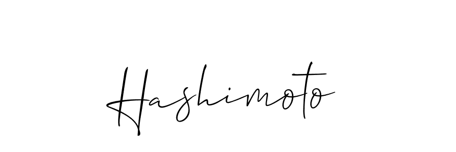 How to make Hashimoto signature? Allison_Script is a professional autograph style. Create handwritten signature for Hashimoto name. Hashimoto signature style 2 images and pictures png