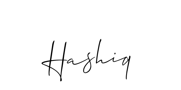 The best way (Allison_Script) to make a short signature is to pick only two or three words in your name. The name Hashiq include a total of six letters. For converting this name. Hashiq signature style 2 images and pictures png