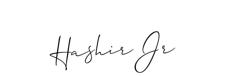 Make a beautiful signature design for name Hashir Jr. With this signature (Allison_Script) style, you can create a handwritten signature for free. Hashir Jr signature style 2 images and pictures png