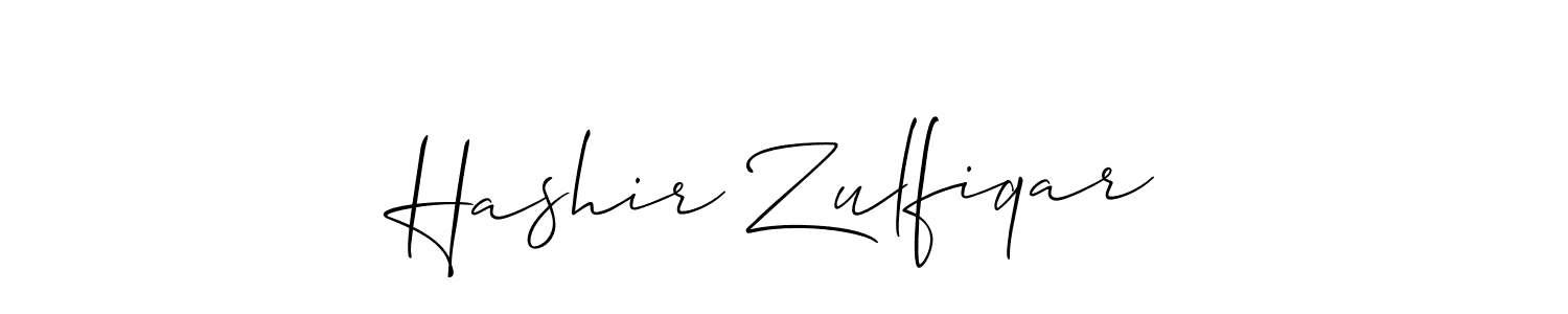 Allison_Script is a professional signature style that is perfect for those who want to add a touch of class to their signature. It is also a great choice for those who want to make their signature more unique. Get Hashir Zulfiqar name to fancy signature for free. Hashir Zulfiqar signature style 2 images and pictures png