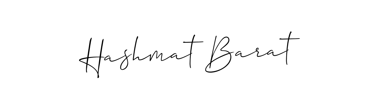 Make a beautiful signature design for name Hashmat Barat. With this signature (Allison_Script) style, you can create a handwritten signature for free. Hashmat Barat signature style 2 images and pictures png