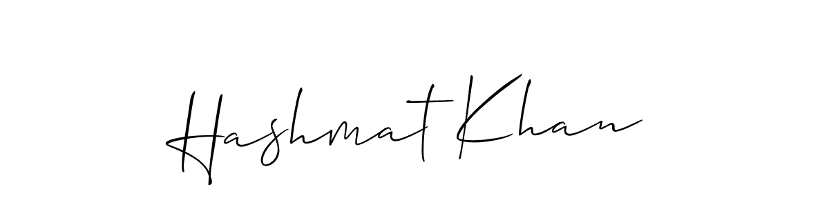 Also we have Hashmat Khan name is the best signature style. Create professional handwritten signature collection using Allison_Script autograph style. Hashmat Khan signature style 2 images and pictures png