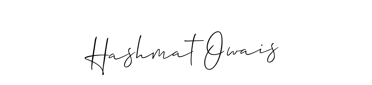 Also we have Hashmat Owais name is the best signature style. Create professional handwritten signature collection using Allison_Script autograph style. Hashmat Owais signature style 2 images and pictures png