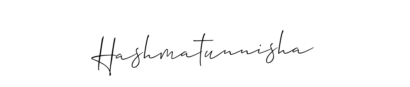 Create a beautiful signature design for name Hashmatunnisha. With this signature (Allison_Script) fonts, you can make a handwritten signature for free. Hashmatunnisha signature style 2 images and pictures png