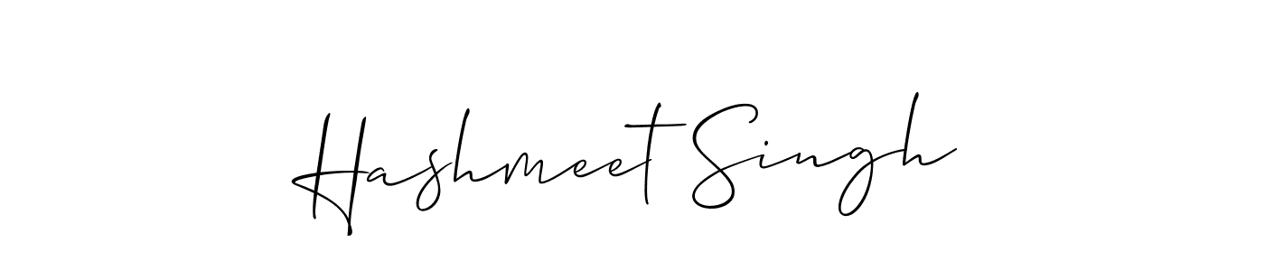 How to make Hashmeet Singh signature? Allison_Script is a professional autograph style. Create handwritten signature for Hashmeet Singh name. Hashmeet Singh signature style 2 images and pictures png