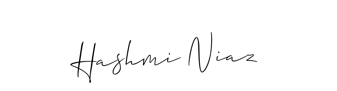 How to make Hashmi Niaz name signature. Use Allison_Script style for creating short signs online. This is the latest handwritten sign. Hashmi Niaz signature style 2 images and pictures png