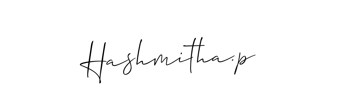 How to make Hashmitha.p name signature. Use Allison_Script style for creating short signs online. This is the latest handwritten sign. Hashmitha.p signature style 2 images and pictures png