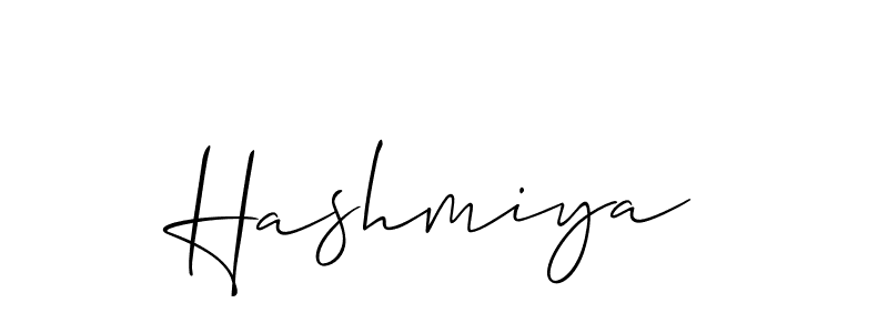 Use a signature maker to create a handwritten signature online. With this signature software, you can design (Allison_Script) your own signature for name Hashmiya. Hashmiya signature style 2 images and pictures png