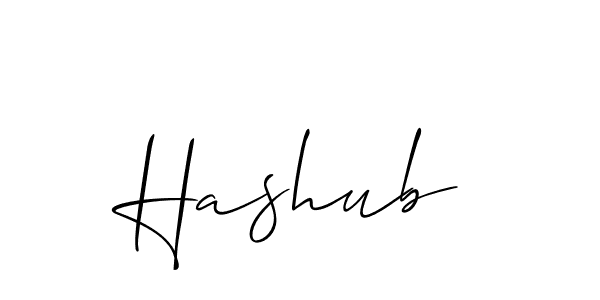 Make a beautiful signature design for name Hashub. With this signature (Allison_Script) style, you can create a handwritten signature for free. Hashub signature style 2 images and pictures png