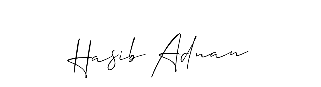 How to make Hasib Adnan name signature. Use Allison_Script style for creating short signs online. This is the latest handwritten sign. Hasib Adnan signature style 2 images and pictures png