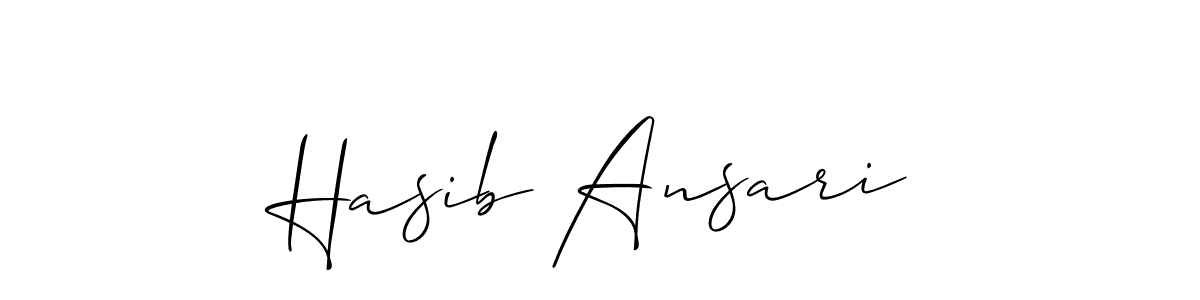 Also You can easily find your signature by using the search form. We will create Hasib Ansari name handwritten signature images for you free of cost using Allison_Script sign style. Hasib Ansari signature style 2 images and pictures png