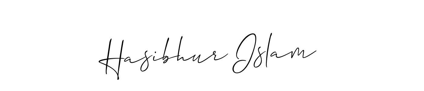 How to make Hasibhur Islam name signature. Use Allison_Script style for creating short signs online. This is the latest handwritten sign. Hasibhur Islam signature style 2 images and pictures png