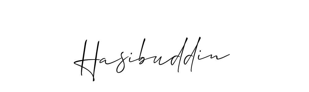 The best way (Allison_Script) to make a short signature is to pick only two or three words in your name. The name Hasibuddin include a total of six letters. For converting this name. Hasibuddin signature style 2 images and pictures png