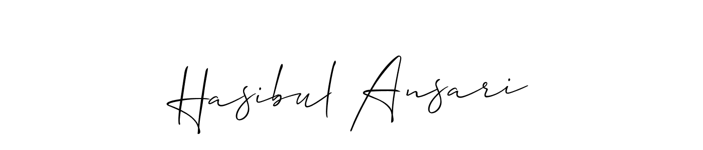 You should practise on your own different ways (Allison_Script) to write your name (Hasibul Ansari) in signature. don't let someone else do it for you. Hasibul Ansari signature style 2 images and pictures png