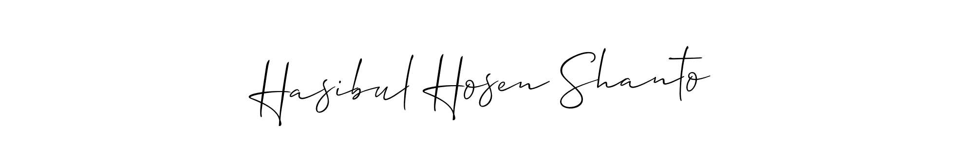 Make a short Hasibul Hosen Shanto signature style. Manage your documents anywhere anytime using Allison_Script. Create and add eSignatures, submit forms, share and send files easily. Hasibul Hosen Shanto signature style 2 images and pictures png
