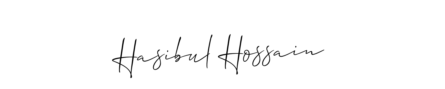 Use a signature maker to create a handwritten signature online. With this signature software, you can design (Allison_Script) your own signature for name Hasibul Hossain. Hasibul Hossain signature style 2 images and pictures png