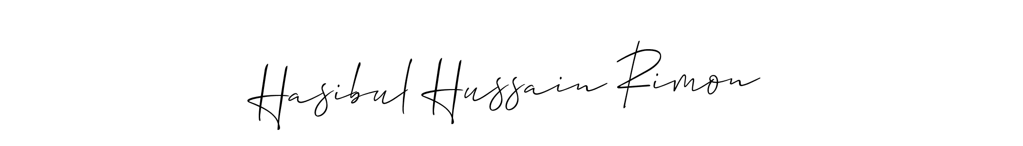 Create a beautiful signature design for name Hasibul Hussain Rimon. With this signature (Allison_Script) fonts, you can make a handwritten signature for free. Hasibul Hussain Rimon signature style 2 images and pictures png